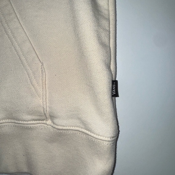 NWOT Vans Off The Wall Cream Pullover Hoodie with Cat and Fishbowl Design Size M - Picture 3 of 7